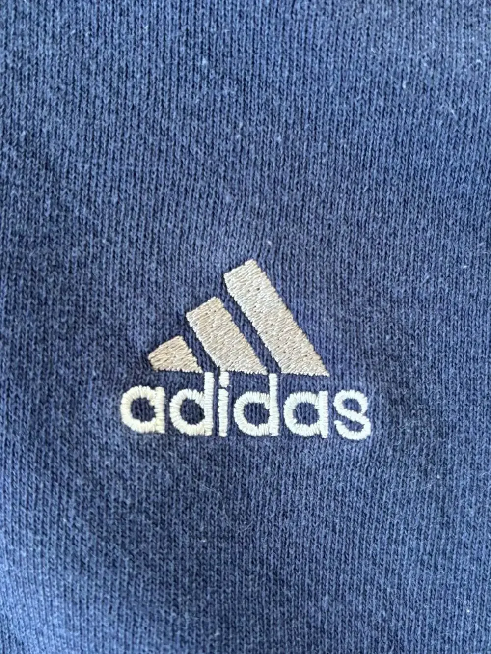 Vintage Adidas Embroidered Logo Pullover Hoodie Blue